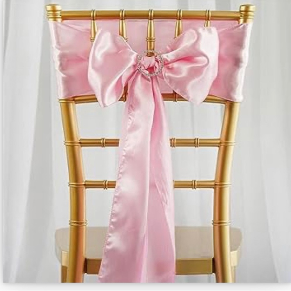 USED ONCE Satin Chair Sashes